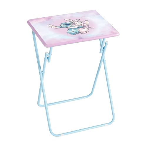 Disney Stitch Folding Tray Table,Portable Snack & Laptop Table, Compact Space-Saving Design for Kids & Teens, Lightweight Indoor Table for Bedroom, Dorm, or Playroom - color: Stitch