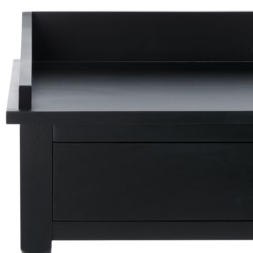 SAFAVIEH Home Collection Astaroth Matte Black 2-Drawer Computer Table Office Writing Desk - color: Matte Black