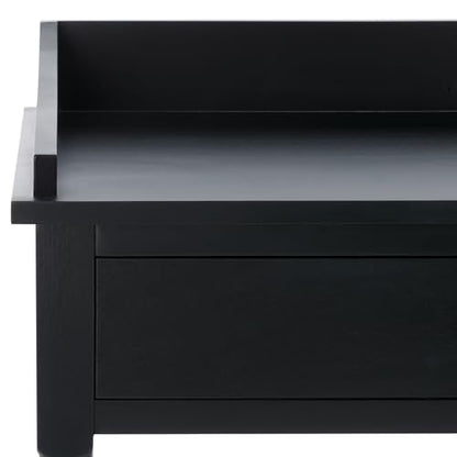 SAFAVIEH Home Collection Astaroth Matte Black 2-Drawer Computer Table Office Writing Desk - color: Matte Black