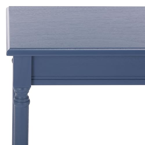 SAFAVIEH Furniture - Tinsley Rectangle Console Table - Blue - Solid Wood - Farmhouse Turned-Leg Design - Ideal for Entryway, Living Room, Hallway, 28" W x 11.75" D x 28" H (CNS5724F) - color: Blue