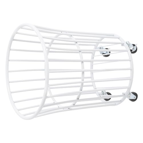Rolling Laundry Basket Cart Metal Laundry Basket with Wheels,Portable Laundry Hamper Bathroom Dirty Clothes Storage, 11.8in Base Diameter, 14.2(D)×15.7in(H)(J) - size: J