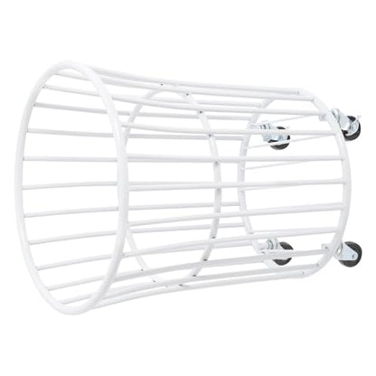 Rolling Laundry Basket Cart Metal Laundry Basket with Wheels,Portable Laundry Hamper Bathroom Dirty Clothes Storage, 11.8in Base Diameter, 14.2(D)×15.7in(H)(J) - size: J