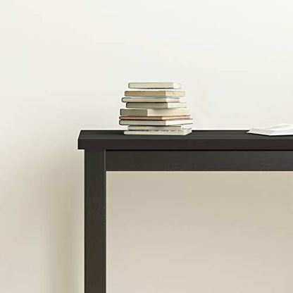 Need Small Computer Desk 31-1/2'' Sturdy and Heavy Duty Writing Desk for Small Spaces and Desk Study Table Laptop Desk AC3CB (80 * 40) - color: Black & Black Frame