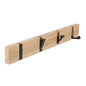 JSVER Wooden Coat Hooks Coat Rack Wall Mounted, Modern Coat Rack, Space-Saving Coat Hook with 4 Standard Retractable Hooks Hat Coat Hook for Entryway, Hallway, Bathroom, Living Room, Bedroom - size: 15.8 Inch 4 Hooks
