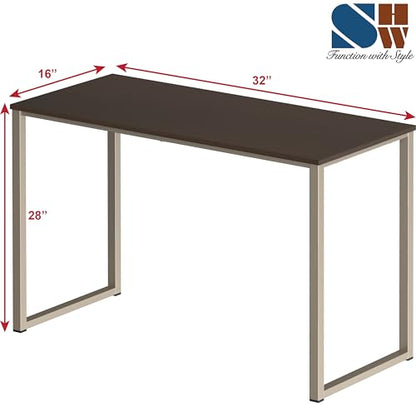 SHW Mission 32-Inch Home Office Computer Desk, Espresso - color: Espresso, size: 32-Inch
