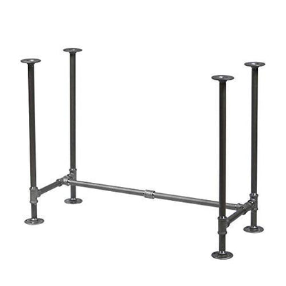Rusty Design H28, BKH1728C38 Pipe Legs KIT with Cross Bar for Writing Desk, Computer Table, H-Shape, L38 x W17 x H28, Pack Suitable for 1 Table
