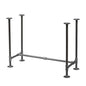Rusty Design H28, BKH1728C38 Pipe Legs KIT with Cross Bar for Writing Desk, Computer Table, H-Shape, L38 x W17 x H28, Pack Suitable for 1 Table