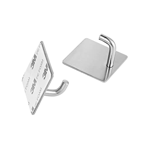 Self Adhesive Toilet Paper Holder with Phone Shelf Stainless Steel | Wall Mounted, Rustproof, 3M Adhesive, Includes 2 Hooks, No Drilling Required - color: Shiny