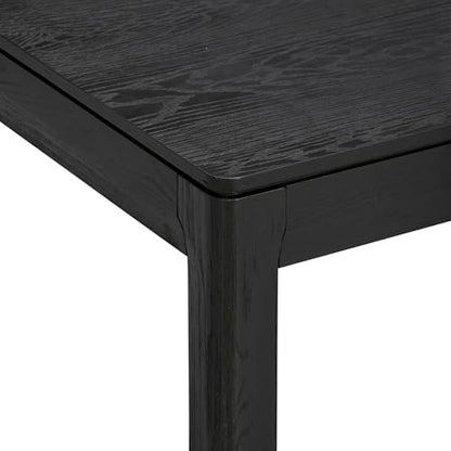 NTC Flow Modern Wooden Rectangle Coffee Table with Hidden Drawer – Waterproof & Heat Resistant, Burnt Black - color: Burnt Black, size: 47 Inch, style: Coffee Table