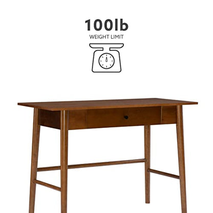 Melissa Mid Century Walnut Desk by Linon - color: Walnut