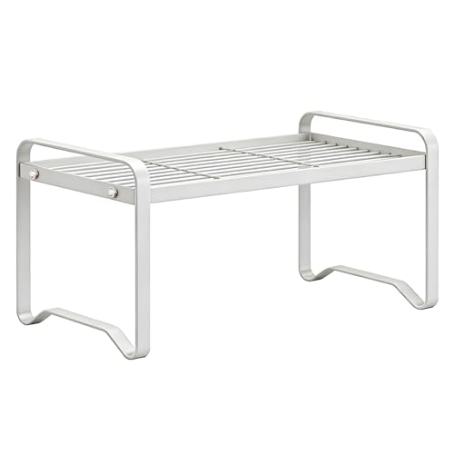 Metal Wire Cabinet Shelf - Multi-Functional Storage Solution for Kitchen, Pantry, Countertop & Under Cabinet - Spice Holder, Bookshelf & Cup Display Stand - White, 1-Tier 16" L - color: White, size: 1-Tier 16" L