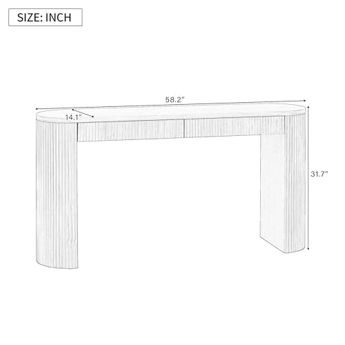 Console Table with Pine Veneer and Vertical Striped,for Entryway Hallway Living Room Bedroom Dining Room (Black#Vertical) - color: Black#vertical)