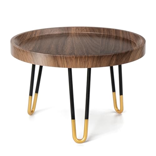 Plant Stand Indoor Outdoor, Mid Century Style Walnut Wood Color Plant Stand,Waterproof Design Modern Plant Table,Easily Assemble Come With Tools,Nice For Room Decor (L) - size: L(11.02")
