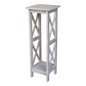 International Concepts 36" X-Sided Plant Stand, H, Gray - color: Washed Gray Taupe, size: 12 inch W x 12 inch D x 36 inch H