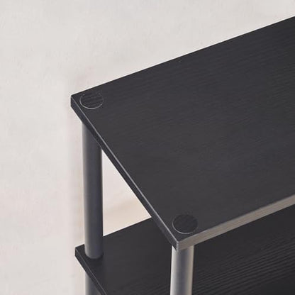 HOOBRO Narrow Console Table for Small Space, 15.7" Entryway Table with Storage, 2 Tier Sofa Table with 2 Shelves, Skinny Console Table for Entryway, Hallway, Living Room, Foyer, Black BB40XG01 - color: Black