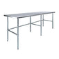30 in. x 96 in. Open Base Stainless Steel Work Table | Residential & Commercial | Food Prep | Heavy Duty Utility Work Station | NSF - size: 96 in. Length x 30 in. Width