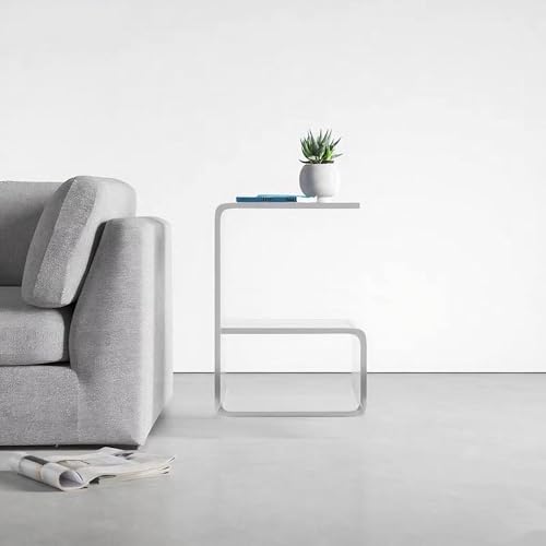 Acrylic End Table for Nightstand,21" H C-Shaped End Table for Living Room,Bedside Table for Bedroom.Side Tables for Living Room for Small Spaces,Clear - size: C Shape-13.7" D x 13.7" W x 21.6" H