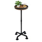 Small Round Side Table for Small Spaces, Pedestal Drink Table with Non-Slip Feet, Martini Table No-Tool Assembly for Living Room, Bedroom, Narrow Corners, Sofa, Bathroom