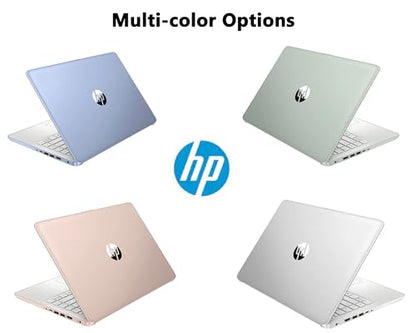 Elite 14" HD Anti-Glare Display Portable Laptop for Student & Home Office by HP, Intel Quad-Core N150, 4GB RAM|128GB UFS, Wi-Fi6/SD Card Slot/WIN 11, 1-Year Microsoft 365 & 1TB Cloud Storage Rose Gold