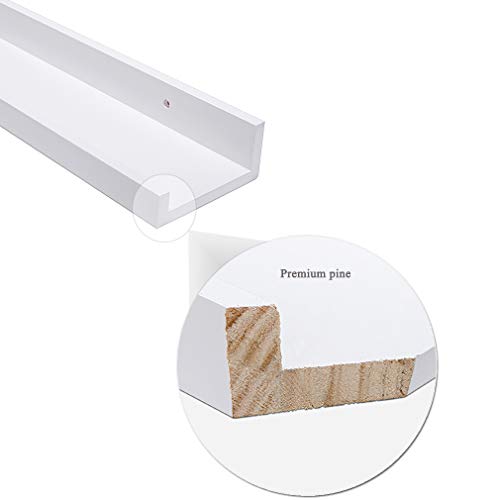 AZSKY 24 Inch Picture Ledge Shelf Floating Shelves Wall Mounted Set of 2 White - color: White, size: 24in set 2