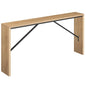 MAHANCRIS Console Table, 62.2" Long Sofa Table Behind Couch, Narrow Entryway Table, Farmhouse Dining Table with Angled Metal Frame, Industrial Console Table for Entryway, Natural CTNB15801 - color: Natural, size: 62.2"L x 9.1"W x 31.5"H