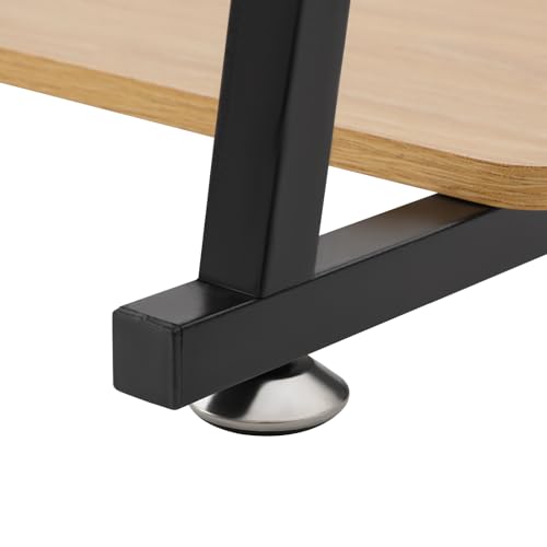 3 Tiers Rolling Computer Desk, 31.5 Inch Home Office Desk with 4 Wheels & 4 Foot Pads, Mobile Small Computer Desk, Student Study Table for Small Space Bedroom (Black+Log Color) - color: Black+log Color