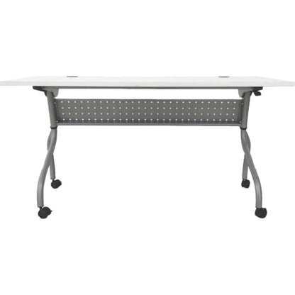 Lorell White Laminate Flip Top Training Table