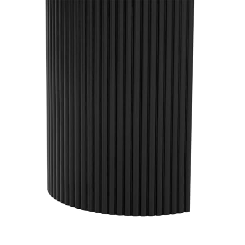 59.2-Inch Console Table for Entryway, Modern Hallway Table with Unique Vertical Stripe Design,for Living Room and Study (Black-01) - color: Black-01