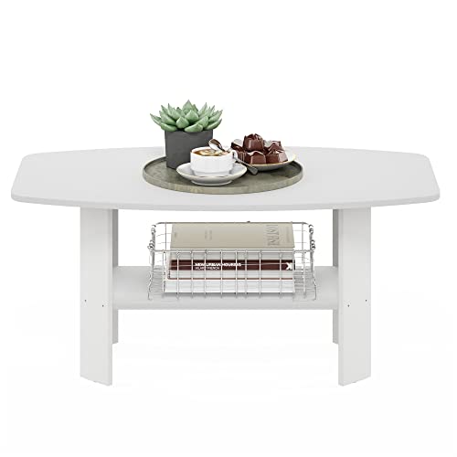 Furinno Simple Design, Coffee Table, White - color: White, size: Coffee Table