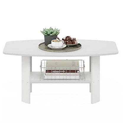 Furinno Simple Design, Coffee Table, White - color: White, size: Coffee Table