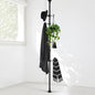 Coat Rack Freestanding, 56 to 125 inch Adjustable Tension Rod Hanger with 12 Hooks for Hanging Coat, Plant,Jacket, Hat, Scarf, Suitable for Living Room, Balcony, Kitchen Black - color: Black