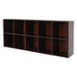 10 Cube Storage Organizer - Pine Wood Bookshelf - Cube Shelf - Vertical or Horizontal Bookcase - Open Book Shelf - Easy Assembly for Bedroom, Living Room, Office - size: 10 Cube