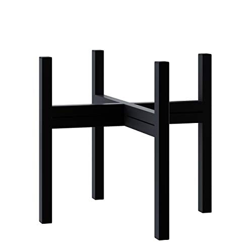 FaithLand Mid Century Plant Stand Indoor Outdoor (EXCLUDING 12" Plant Pot) , Hold Up to 12 Inch Planter, Metal Planter Stand, Potted Plant Holder, Black - Fits Snake Plant - Upgraded Design. - size: 12 inch