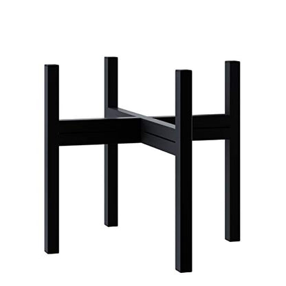 FaithLand Mid Century Plant Stand Indoor Outdoor (EXCLUDING 12" Plant Pot) , Hold Up to 12 Inch Planter, Metal Planter Stand, Potted Plant Holder, Black - Fits Snake Plant - Upgraded Design. - size: 12 inch