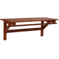 Bare Decor Caracas Bathroom Wall Shelf with Hangers in Solid Teak Wood 31.5"