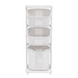 Laundry Basket, Laundry Basket Organizer Sorter Clothes Storage Organizer Shelf Rolling Cart with 4 Wheels, Laundry Hamper Basket Sorter Washing Hamper for Kitchens Bathrooms Bedrooms (3 Tier+White) - style: 3 Tier+White