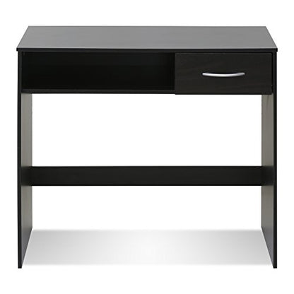 FURINNO JAYA Computer Study Desk with Drawer, Brown - color: Espresso, size: With Drawer, 32.2 in. x 15.5 in.