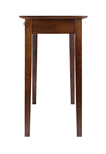 Winsome Rochester Console Table with Drawer, for Living Room, Hallway, Bedroom, 29", Antique Walnut