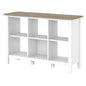 Bush Furniture Mayfield 6 Cube Bookcase in Pure White and Shiplap Gray | Storage for Home Office Workspace