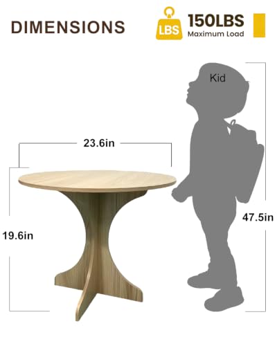 Walnut Round Side Table, Modern Minimalist Accent End Table with Curved Tripod Base, Compact Small Round Sofa Side Table, Easy Assembly Nightstand for Living Room Bedroom Balcony Small Spaces - color: Walnut-x