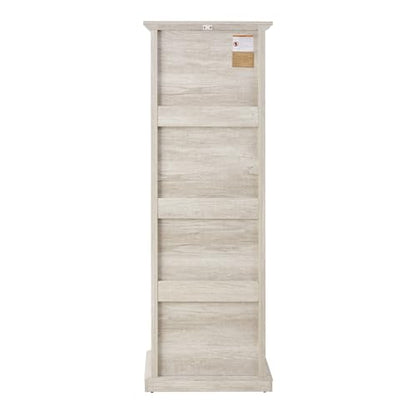 65" Tall Bookcase with Tempered Glass Door, Elegant Freestanding Display Cabinet with Drawer, Modern Wooden Kitchen Pantry Storage Cabinets for Living Room/Office(White) - color: White & 24 X 65