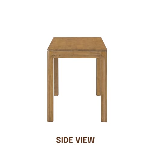 NTC Flow Modern Wooden Rectangle Desk Table with Hidden Drawer – Waterproof & Heat Resistant - Teak Look - color: Teak Look, size: 47 Inch, style: Desk