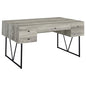 Coaster Home Furnishings Analiese Rustic 63-Inch 4-Drawer Home Office Computer Writing Desk Study Table with Storage Engineered Eco-Friendly Wood Look Laminate Sturdy Steel Grey Driftwood 801999 - color: Grey