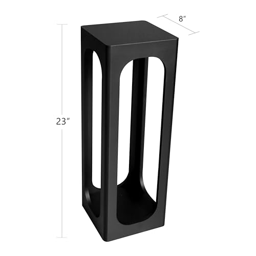 COVLON Drink Table, Wood Small Space Side Table, Decorative End Table for Living Room,Badroom or Entryway Decoration, Black