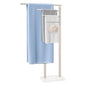Standing Towel Rack, 304 Stainless Steel Towel Holder Stand with Weighted Marble Base, Floor Bath Towel Racks for Bathroom, Pool, Outdoor with 3 Swivel Towel Arms, Brushed Nickel