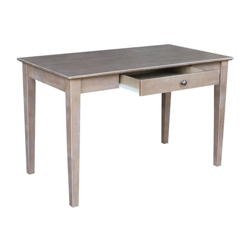 International Concepts Writing Desk with Drawer - color: Washed Gray Taupe