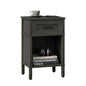 Farmhouse Nightstands with Drawer, Small Wooden Side Table, Modern Bedroom Night Stand, Wood Night Table, Grey Bedside Table with Storage, End Table for Living Room LET512GW - color: Grey Wood