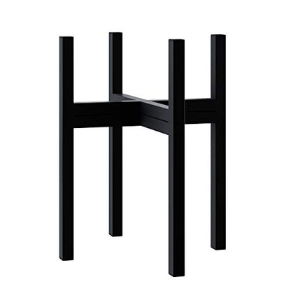FaithLand Mid Century Plant Stand Indoor Outdoor (EXCLUDING 10" Plant Pot), Metal Planter Stand, Potted Plant Holder, Black, Hold Up to 10 Inch Planter - Fits Snake Plant - Upgraded Design. - size: 10 inch