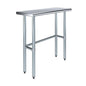 14 in. x 36 in. Open Base Stainless Steel Work Table | Residential & Commercial | Food Prep | Heavy Duty Utility Work Station | NSF - size: 36 in. Length x 14 in. Width