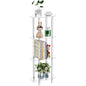 Clear Acrylic Narrow Side Table for Small Spaces, 15.75" L x 7.87" W x 38.7" H, 4 Tier Oval Slim End Table Nightstand, Small Minimalist Skinny Bedside Table for Bedroom, Bathroom, Living Room - size: 4 Tier 1-Pack 38.7"H